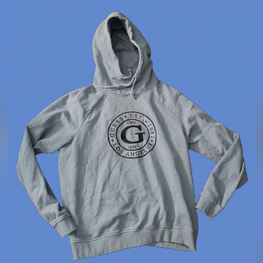 Mens XL Guess Blue Hoodie